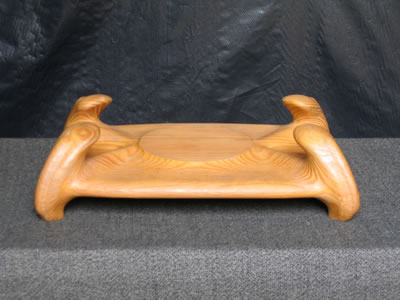 l₮`ԑ wood carving works of vase pedestal